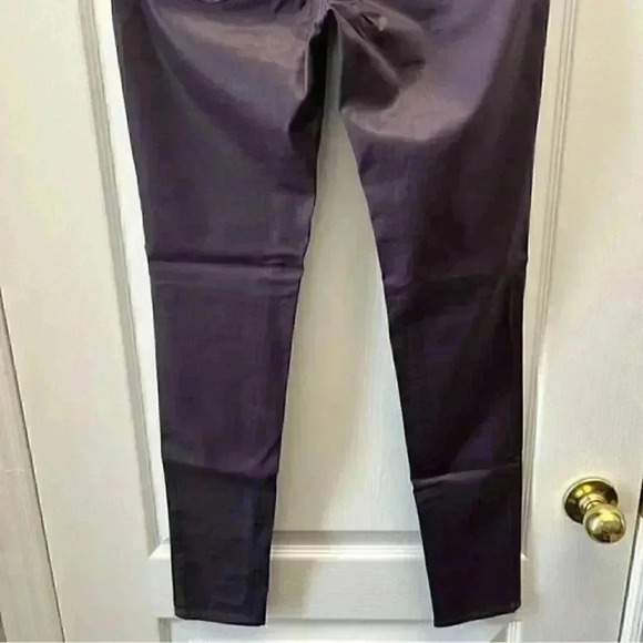 American Eagle Outfitters Coated High Rise  Skinny Jeans Jeggings Purple Size 4 - Picture 8 of 14